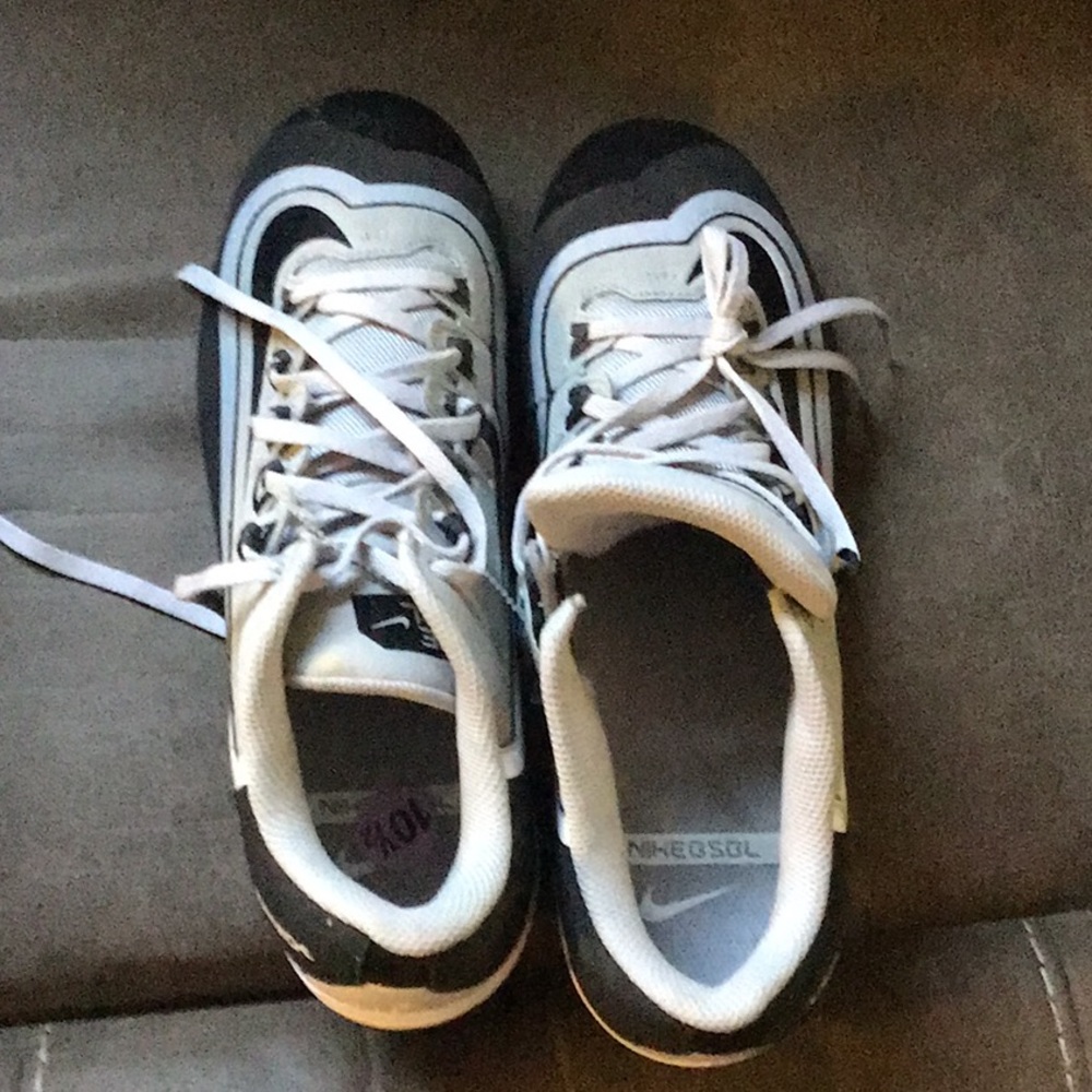 Nike metal baseball cleats  sz mens 10 1/2 gray/black